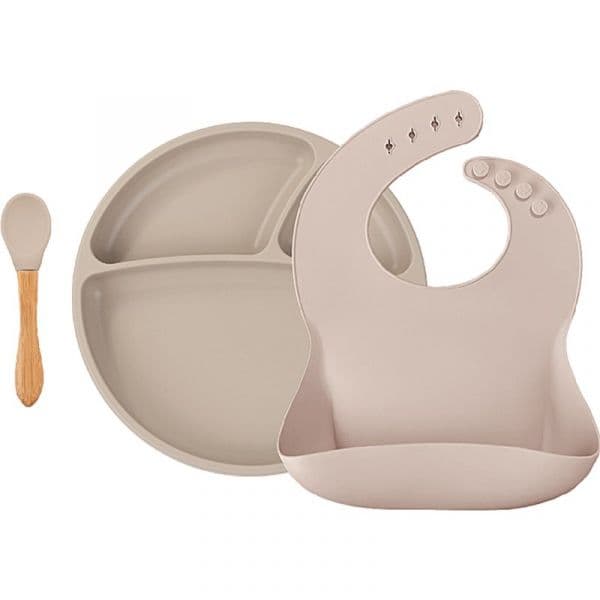 Minikoioi Conjunto de Refeição BLW II Bubble Beige