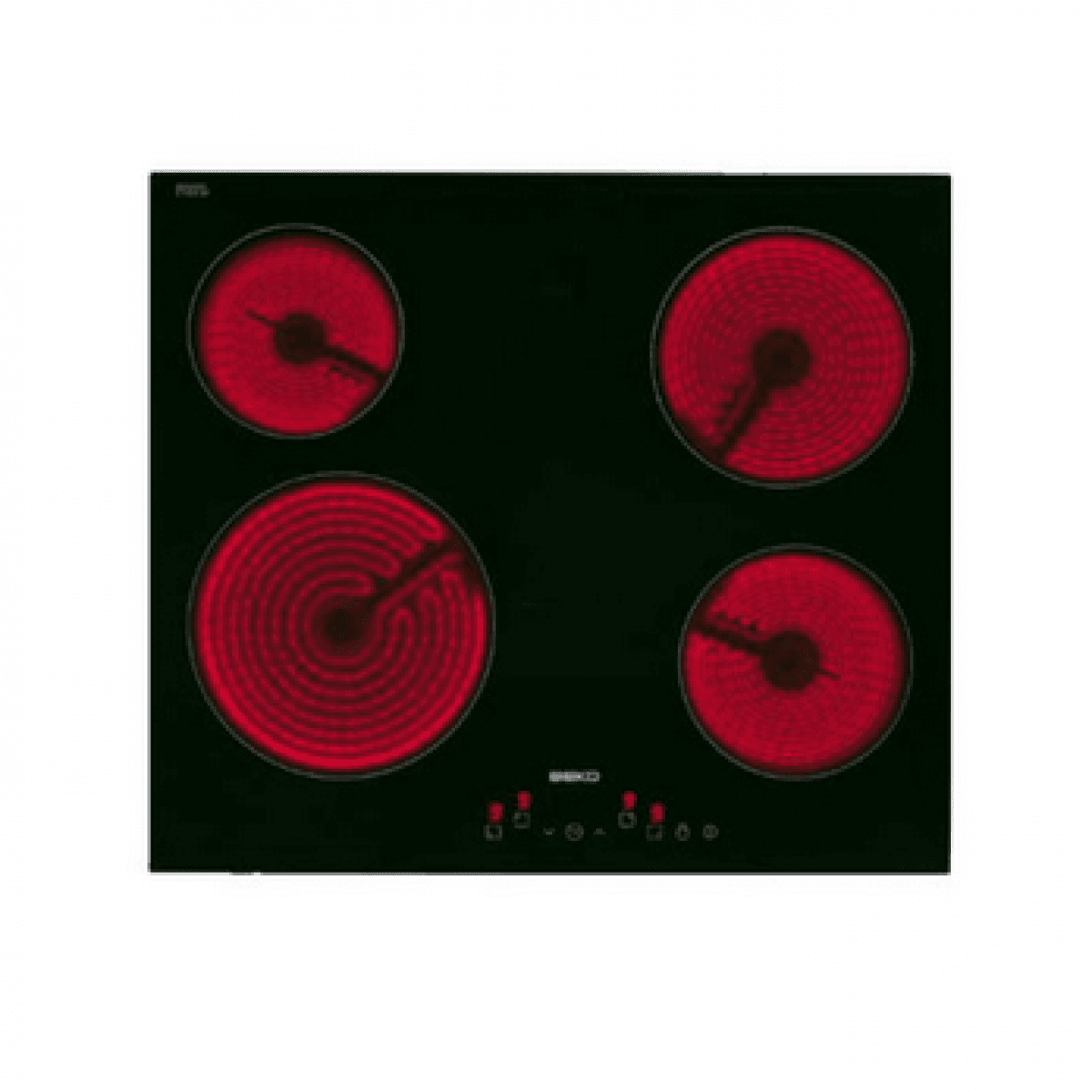 Placa Vitrocerâmica Beko HIC64401 | 4 Zonas, Touch Control, Preto