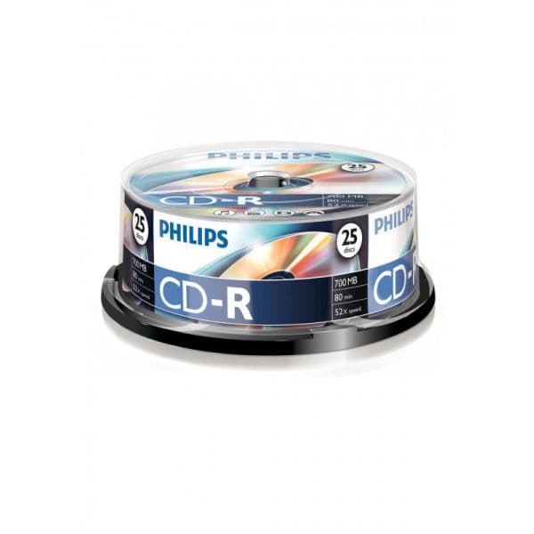 Philips CD-R 700Mb 52x 80min Spindle Pack 25