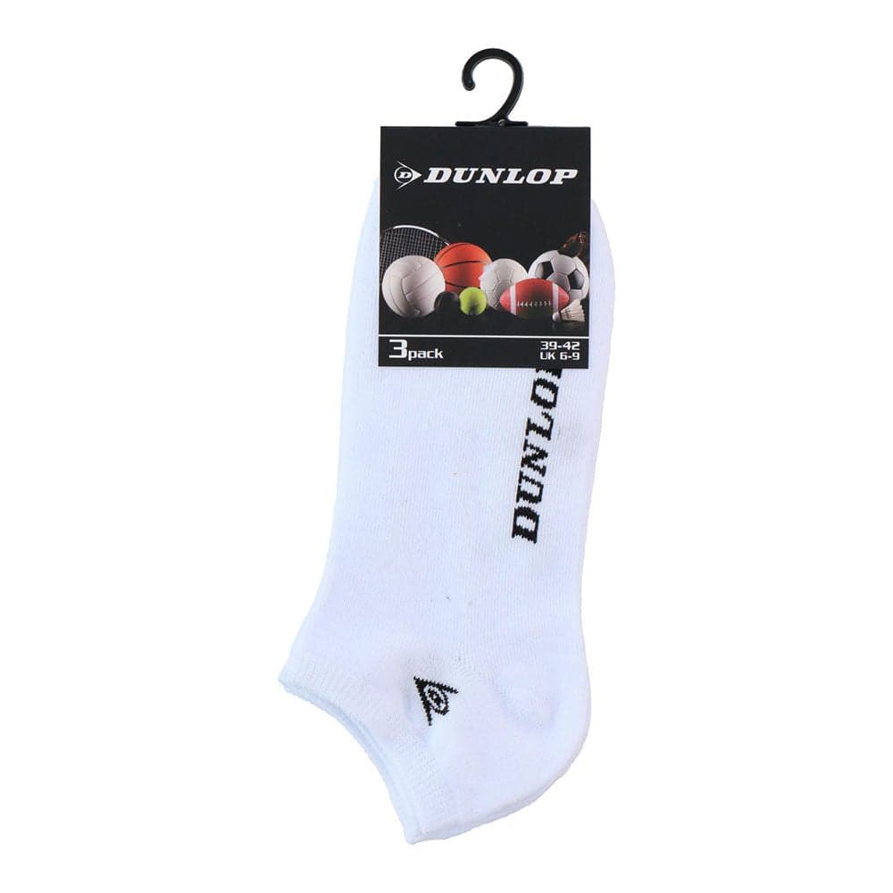 PACK 3 PARES DE MEIAS BRANCOS DUNLOP TAMANHOS SORTIDOS