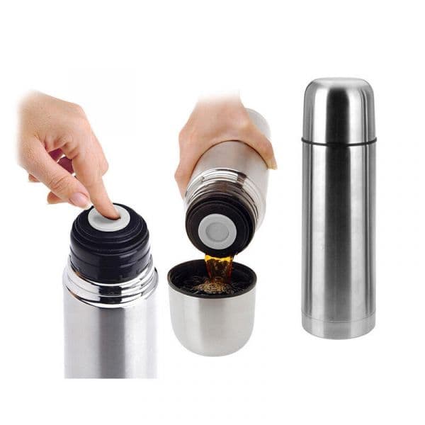 Excellent Houseware Garrafa Térmica IN-EK3-76653 Aço Inoxidável Preto 1L