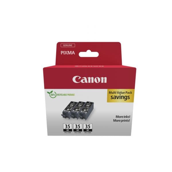 Tinteiro Canon Triple Pack PGI-35BK Preto