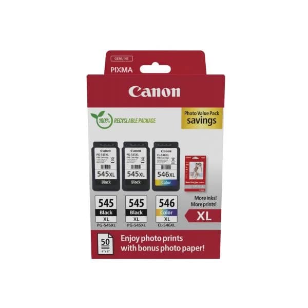 Tinteiro Canon PG-545XL / CL-546XL Preto e Cores
