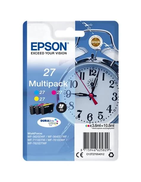 Epson T2705 (27) Pack de 3 Cartuchos de Tinta Original – C13T27054012