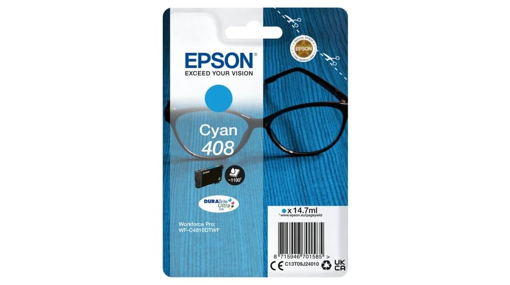 Tinteiro Epson Tinteiro Azul / Cyan Original T09J2 408 14.7ml