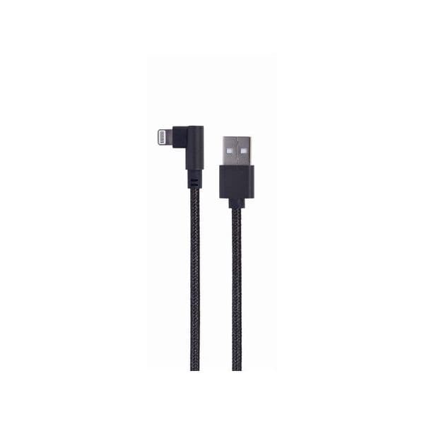 Gembird Cabo CC-USB2-AMLML-0.2M USB-A para Lightning 90º 0.2m Preto