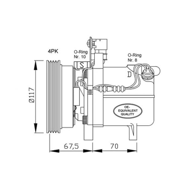 NRF - 32055 - Compressor, ar condicionado - 8718042015228