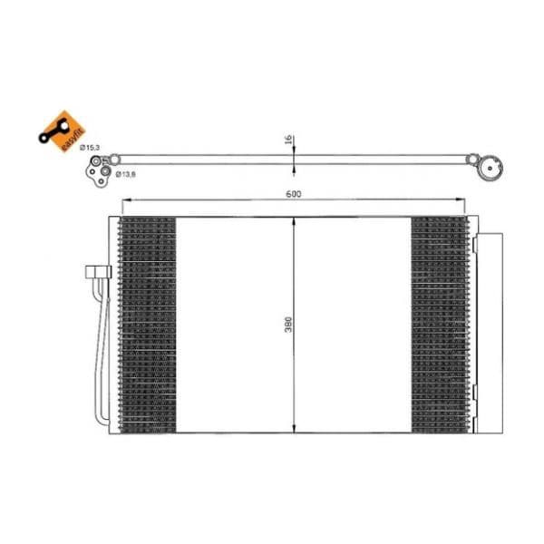 NRF - 35538 - Condensador, ar condicionado - 8718042024206