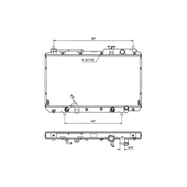 NRF - 53507 - Radiador, arrefecimento do motor - 8718042037428