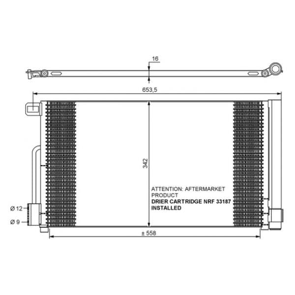 NRF - 35777 - Condensador, ar condicionado - 8718042065032