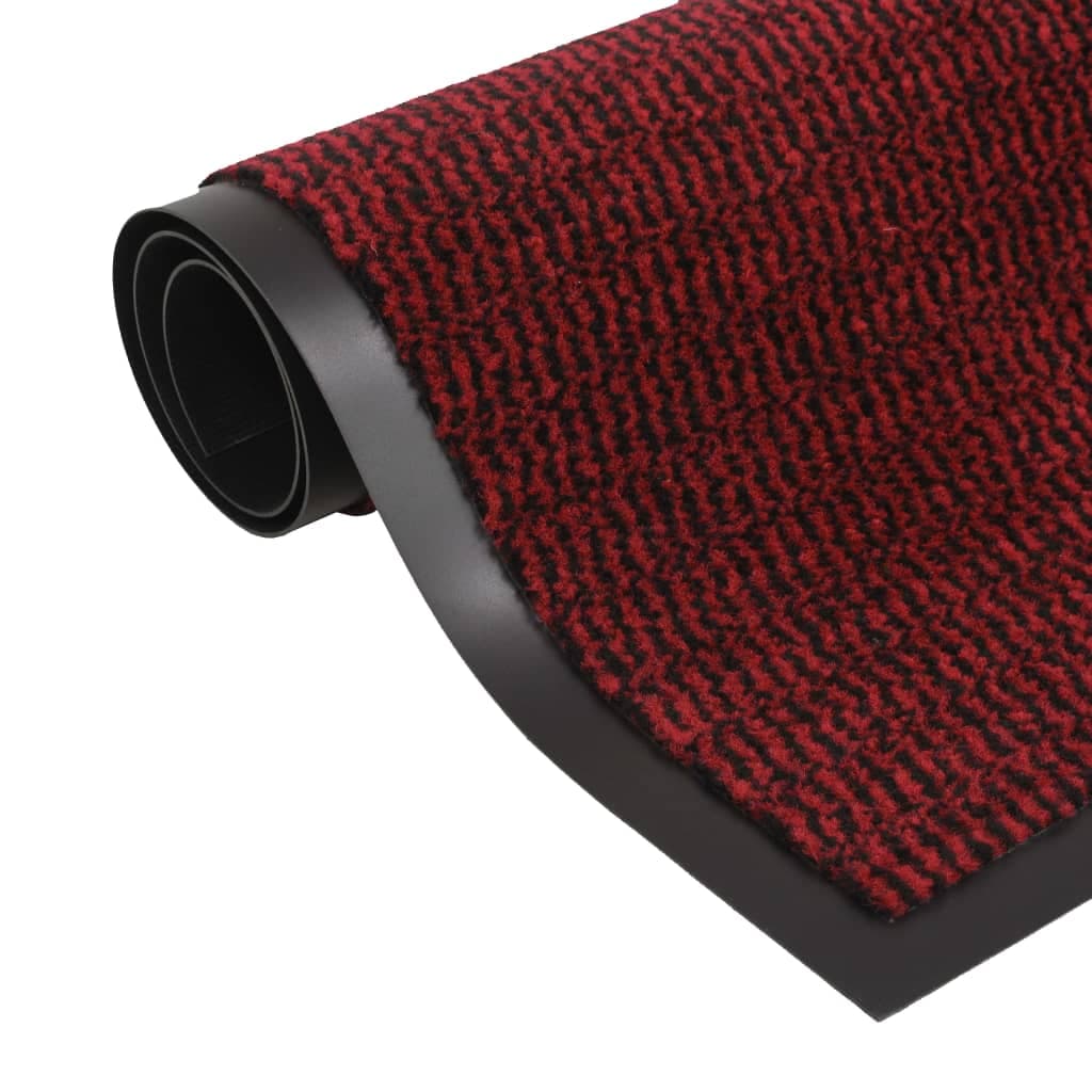 vidaXL Tapete controlo de pó retangular tufado 120x180 cm vermelho