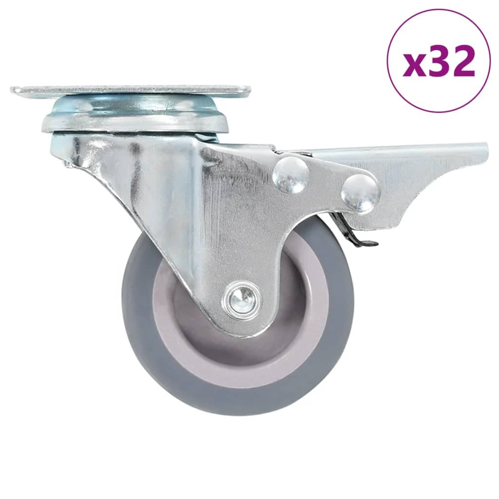 vidaXL 32 pcs rodas giratórias 50 mm