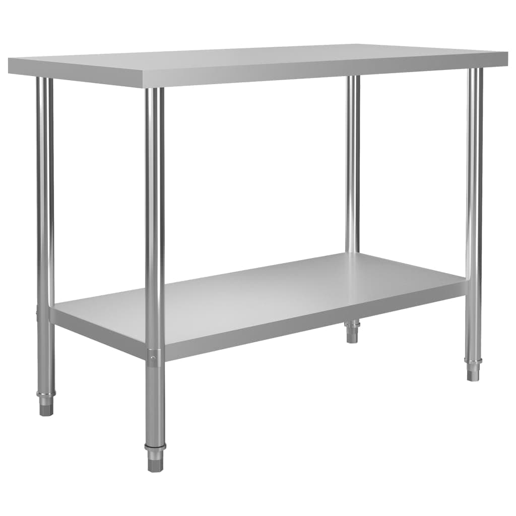 Mesa de Trabalho de Cozinha 120x60x85 cm Inox - 51190