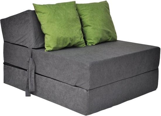 Colchão dobrável com almofada 200x70x15 cm