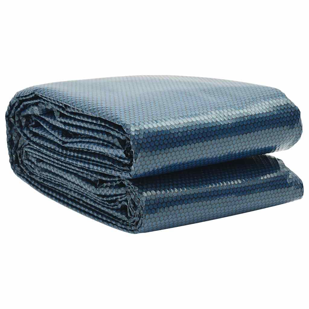 vidaXL Película p/ piscina PE solar flutuante 975x488 cm preto e azul