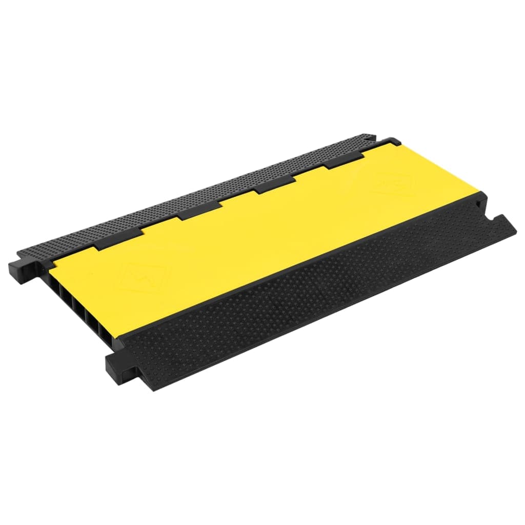 vidaXL Rampa protetora de cabos c/ 5 canais borracha 90 cm
