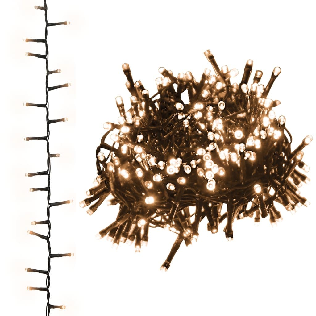 Cordão de Luzes Compacto 400 Luzes LED 15 m Pvc Branco Quente - 343254