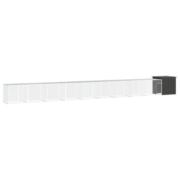 Galinheiro 1000x91x100 cm Aço Galvanizado Antracite - 3106459 - 3106459