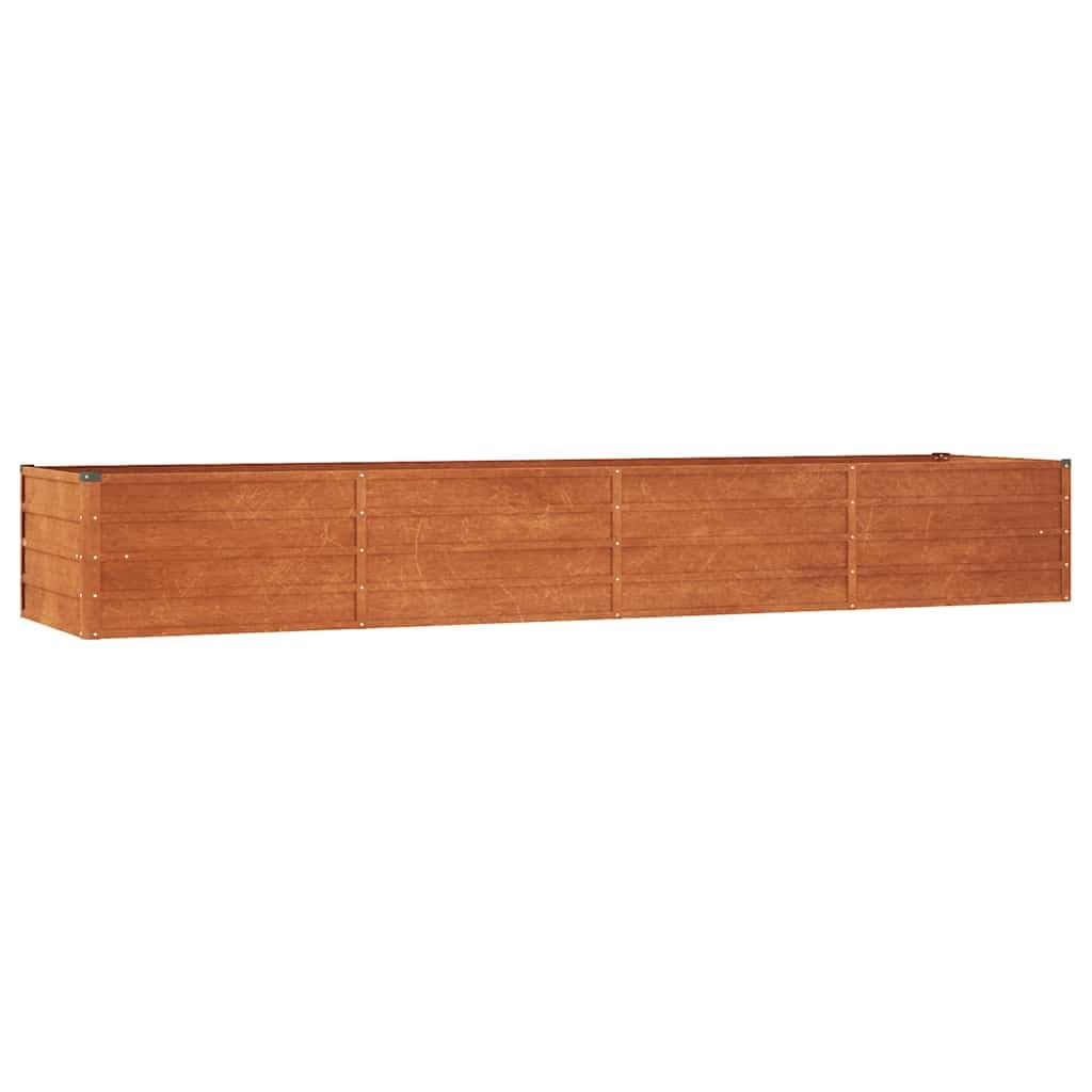 vidaXL Canteiro de jardim 320x80x45 cm aço corten cor enferrujado