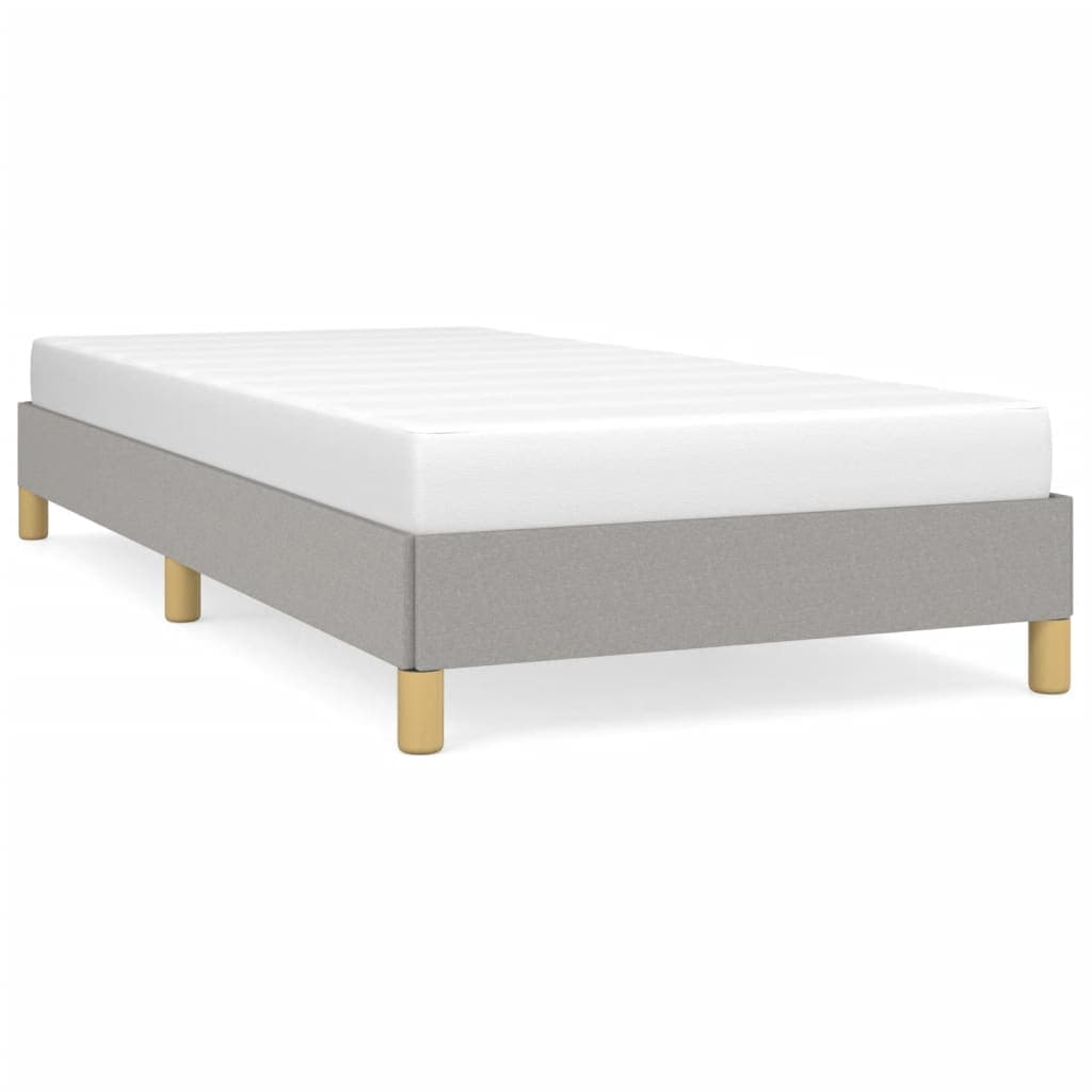 vidaXL Estrutura de cama sem colchão 90x200 cm tecido cinzento-claro