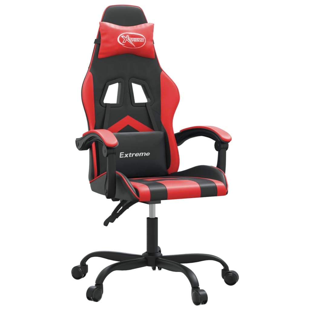 Cadeira Gaming de Gaming Couro Artificial Preto e Vermelho