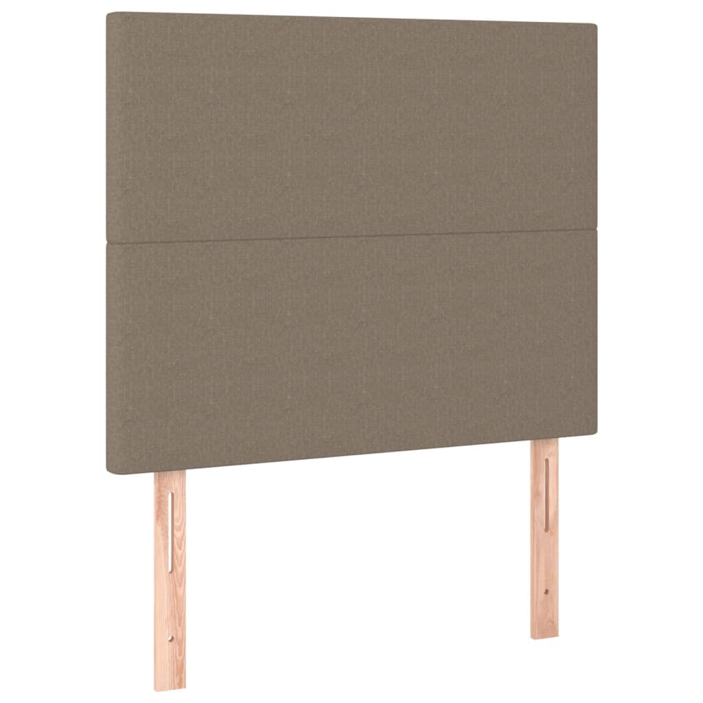 vidaXL Cabeceira Taupe 100x5x118/128 cm Tecido