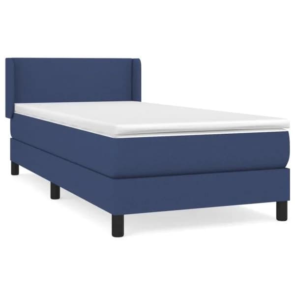 vidaXL Cama com Molas/colchão 80x200 cm Tecido Azul - 4146371305
