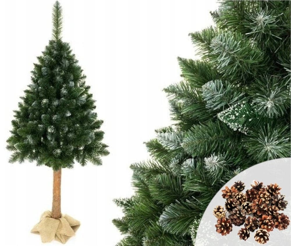 Árvore de Natal artificial 180 cm com neve e glitter