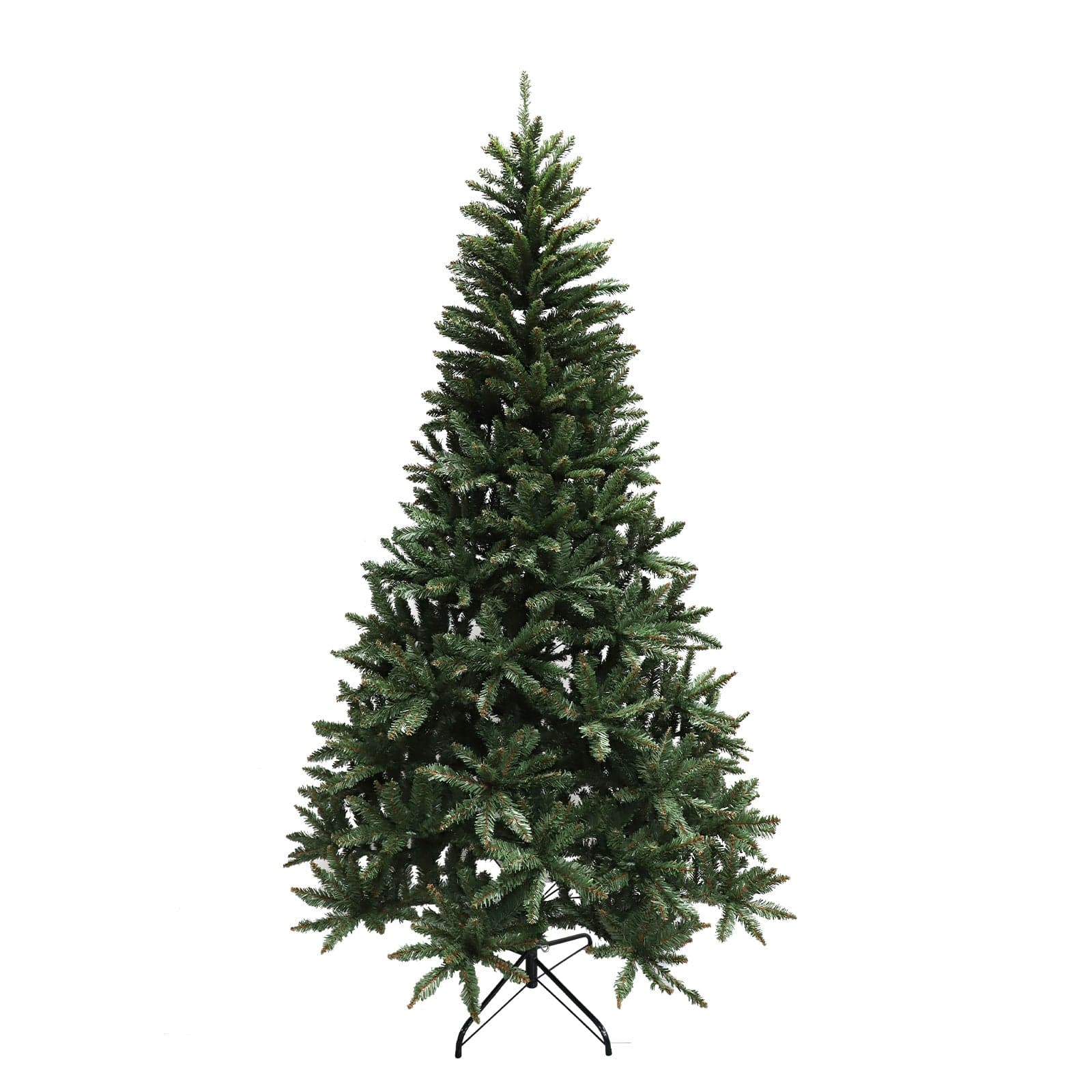 Árvore de Natal artificial 220 cm verde tipo abeto com base em aço