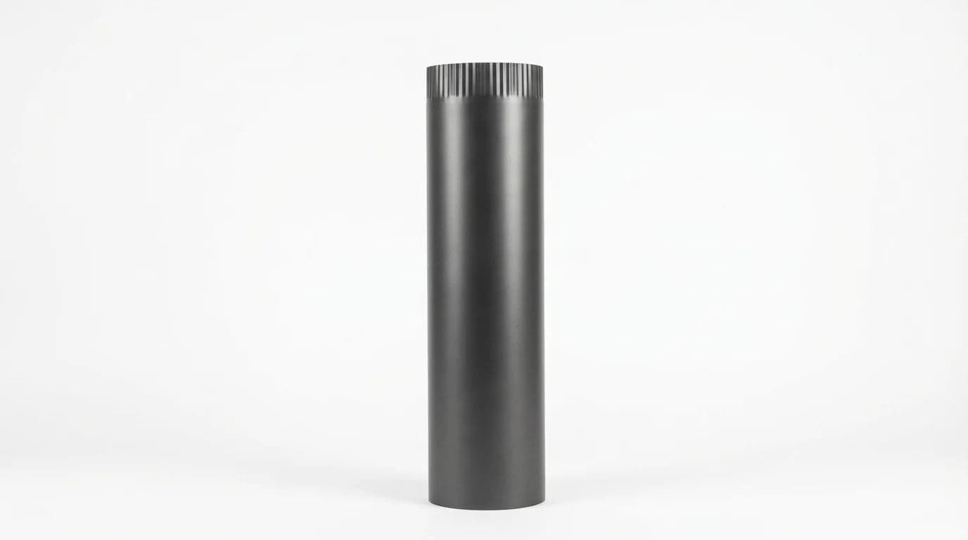Tubo de chaminé aço 2 mm Ø 120 mm 50 cm preto