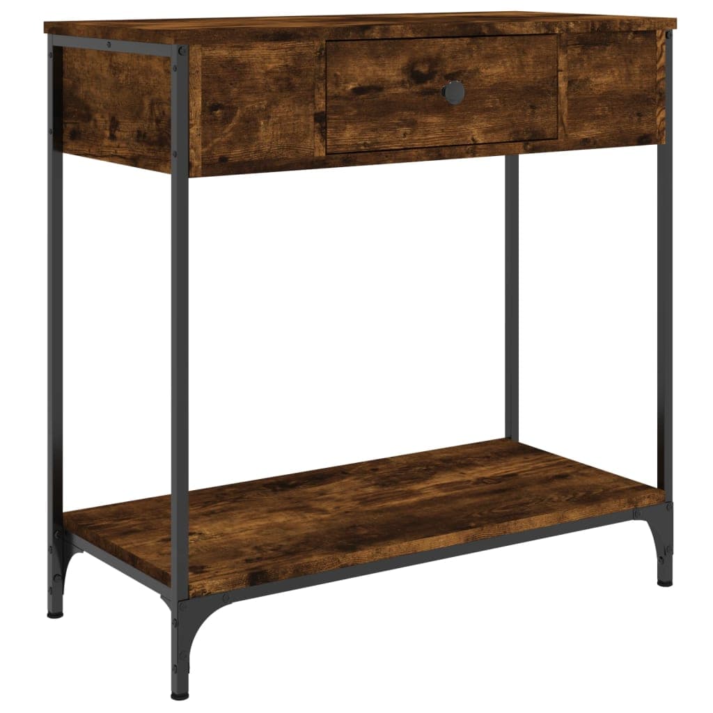 vidaXL Mesa consola 75x34,5x75 cm derivados de madeira carvalho fumado