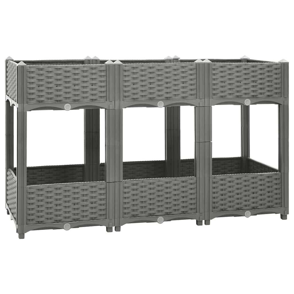 vidaXL Canteiro elevado 120x40x71 cm polipropileno