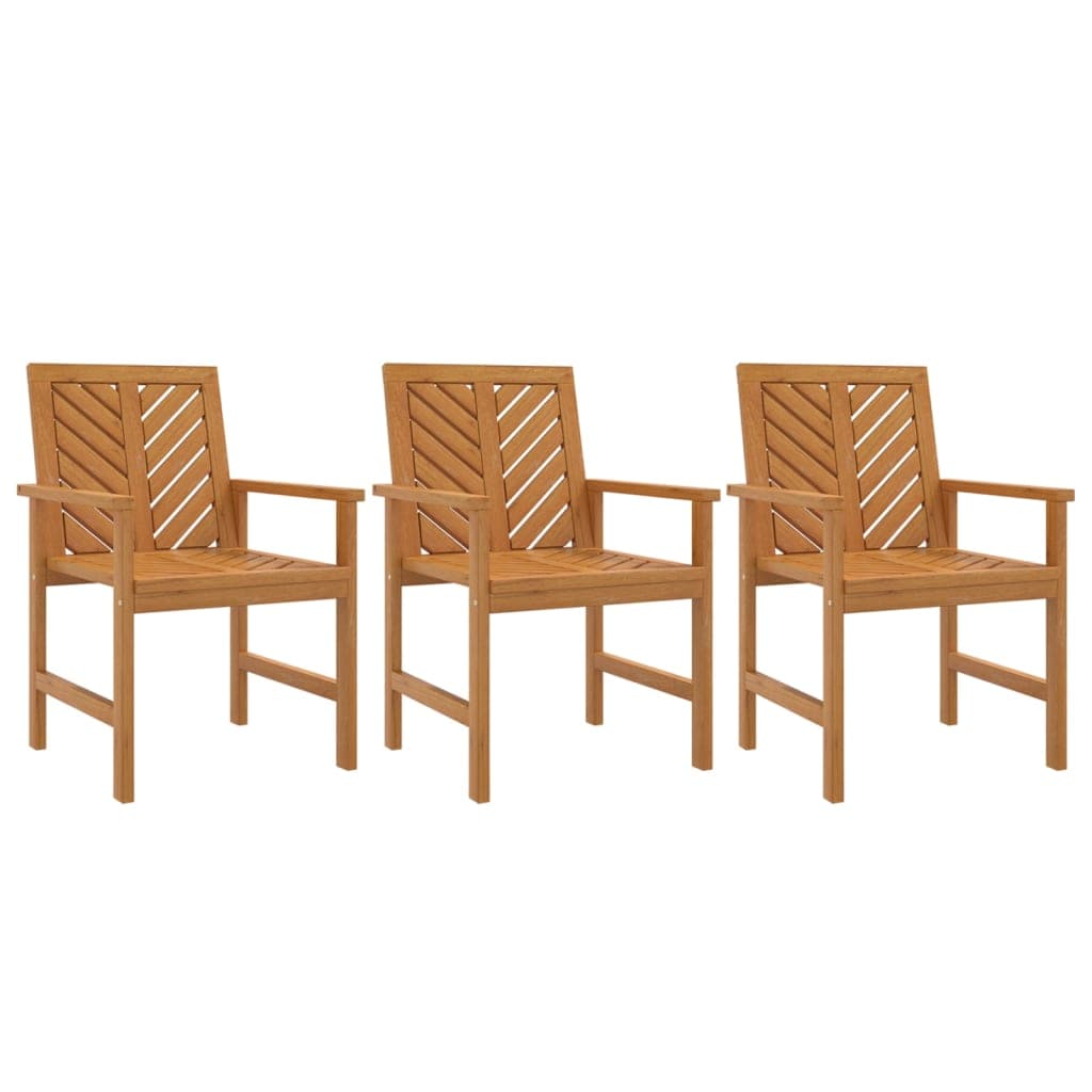 vidaXL Cadeiras de jantar para jardim 3 pcs acácia maciça