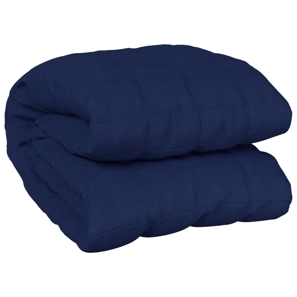 vidaXL Manta pesada 11 kg 220x230 cm tecido azul