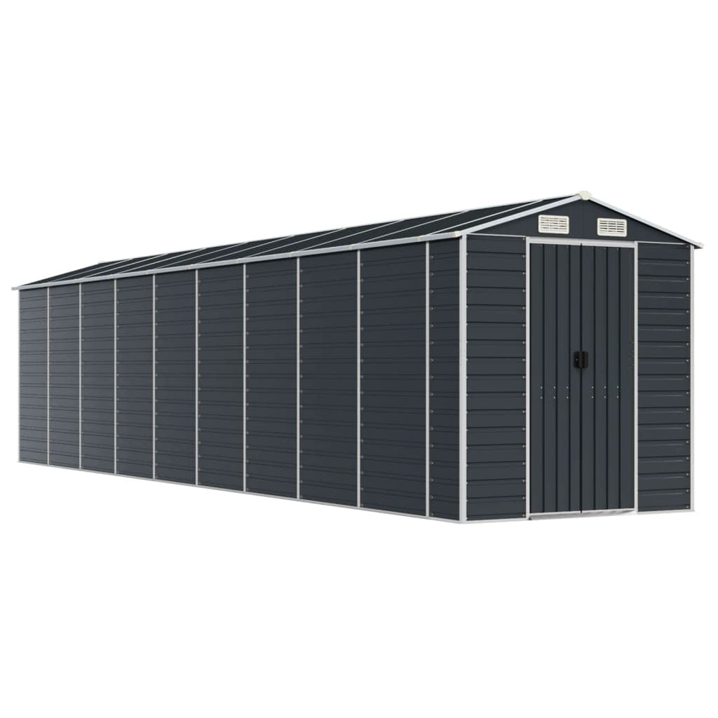 vidaXL Abrigo de jardim 191x810x198 cm aço galvanizado antracite