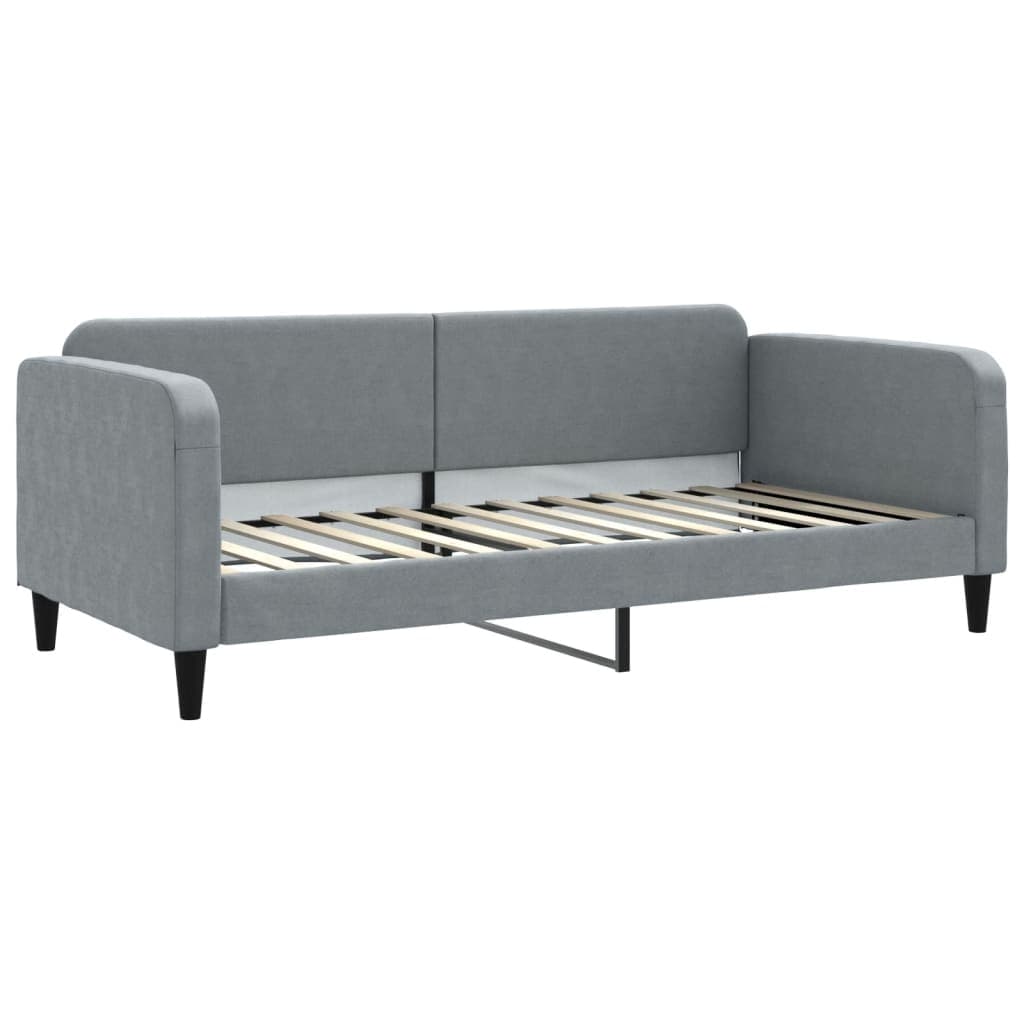 vidaXL Sofá-cama 90x200 cm tecido cinzento-claro