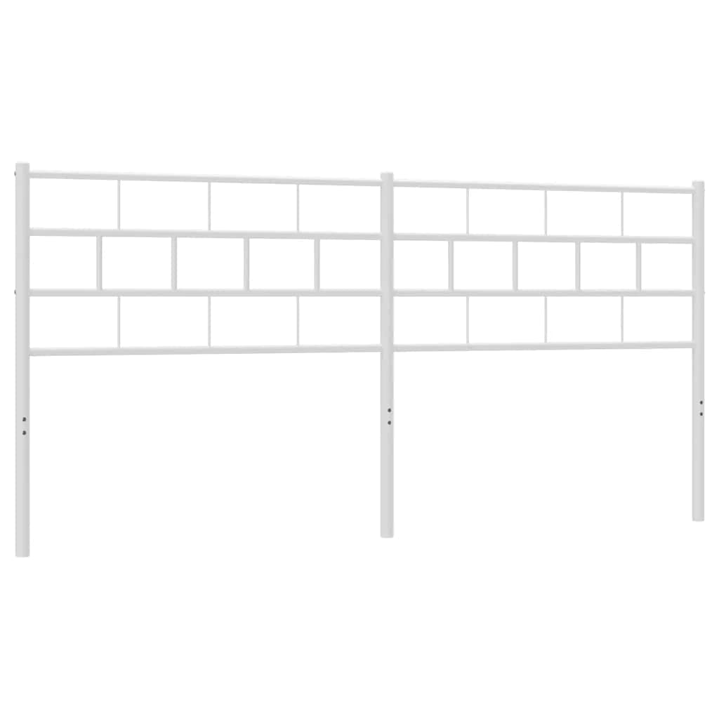 vidaXL Cabeceira de substituição 193 cm metal branco