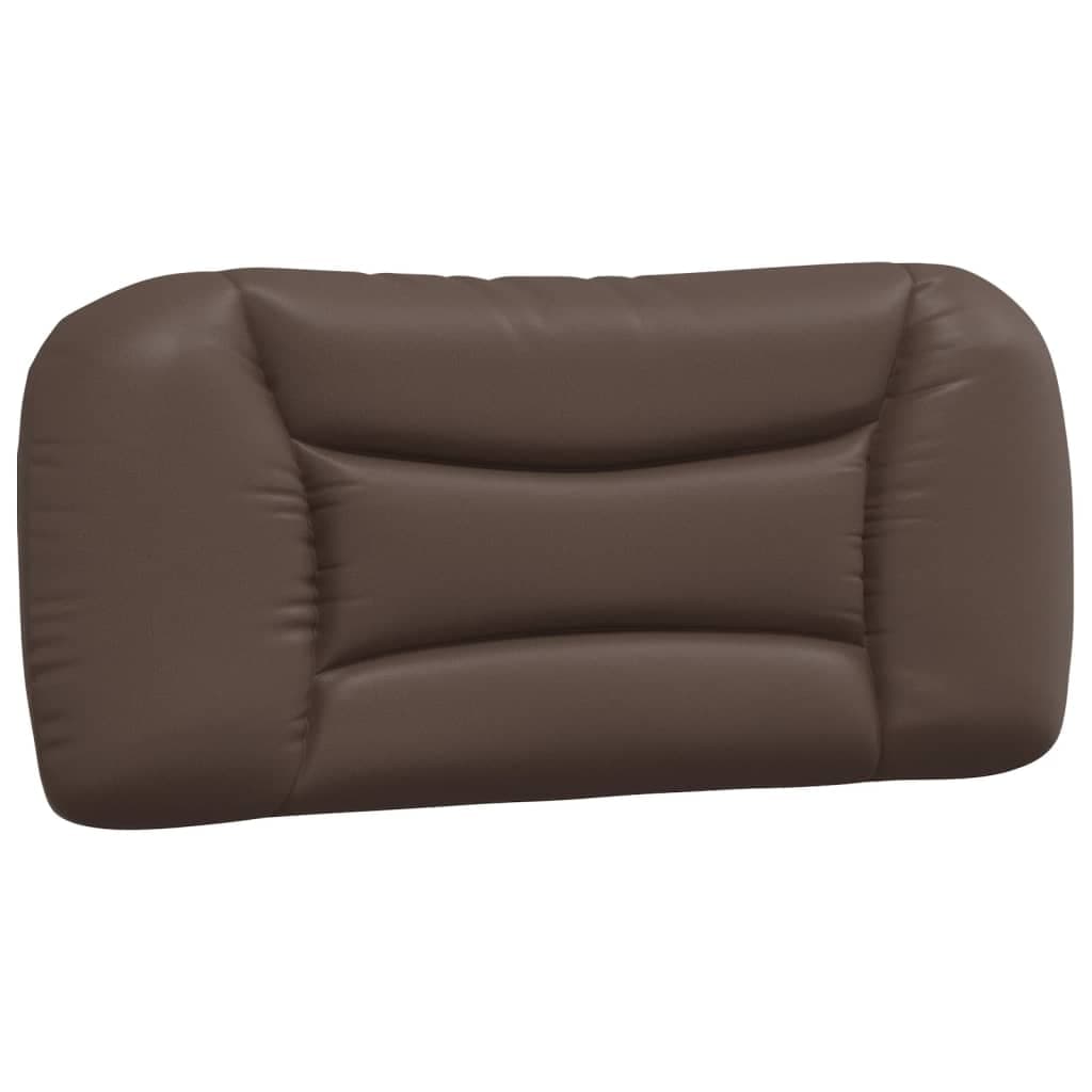 vidaXL Almofadão de Cabeceira 90 cm Couro Artificial Castanho - 1843999609