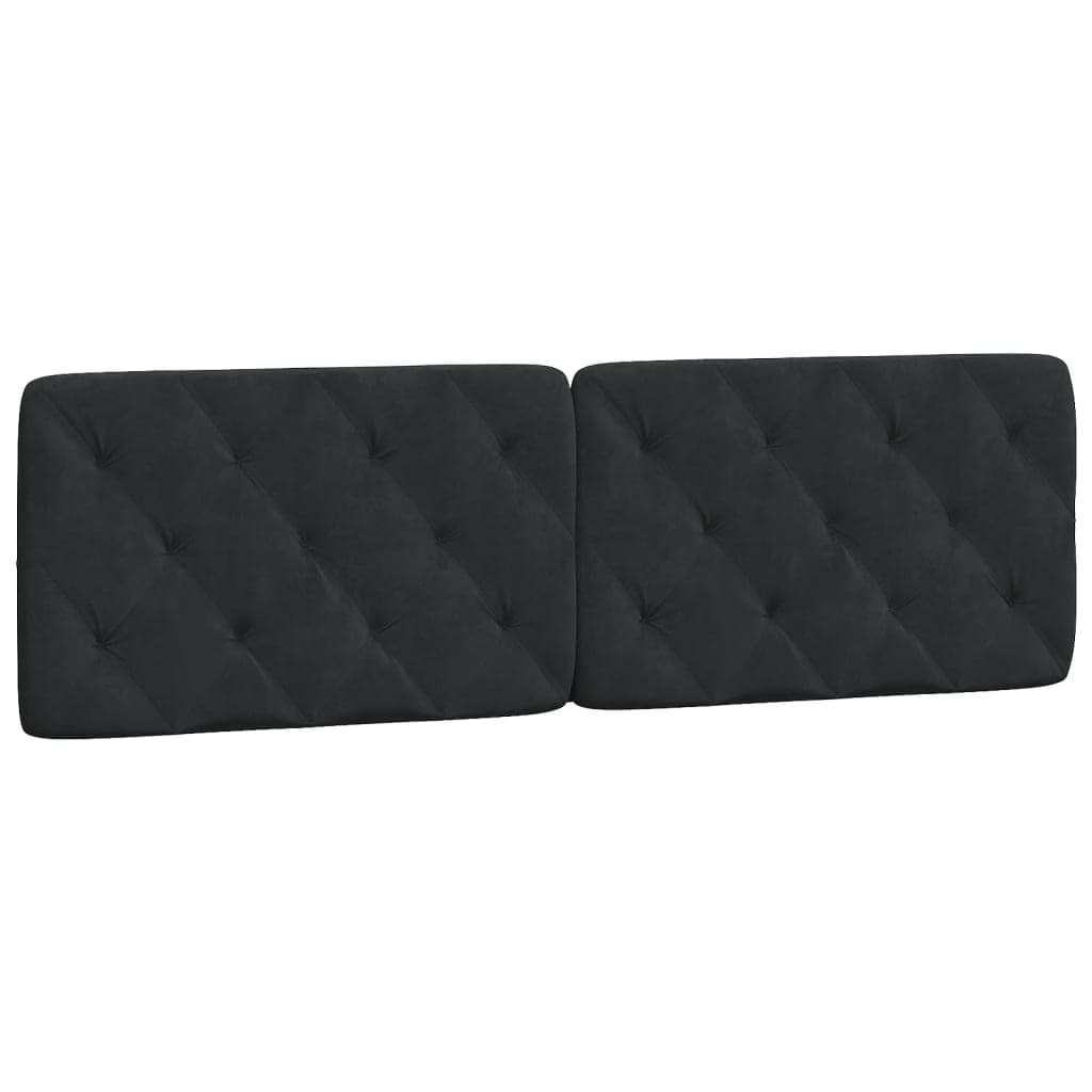 vidaXL Almofadão de cabeceira 160 cm veludo preto