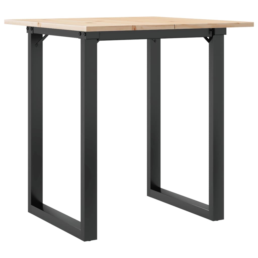 vidaXL Mesa de Jantar Estrutura em o 60x60x75 cm Pinho e Aço - 3474611886