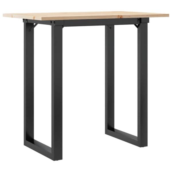 vidaXL Mesa de Jantar Estrutura em o 80x50x75 cm Pinho e Aço - 554975106
