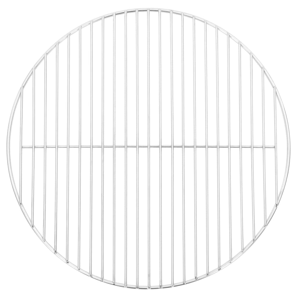 vidaXL Grelha para churrasco redonda Ø44,5 cm aço inoxidável 304