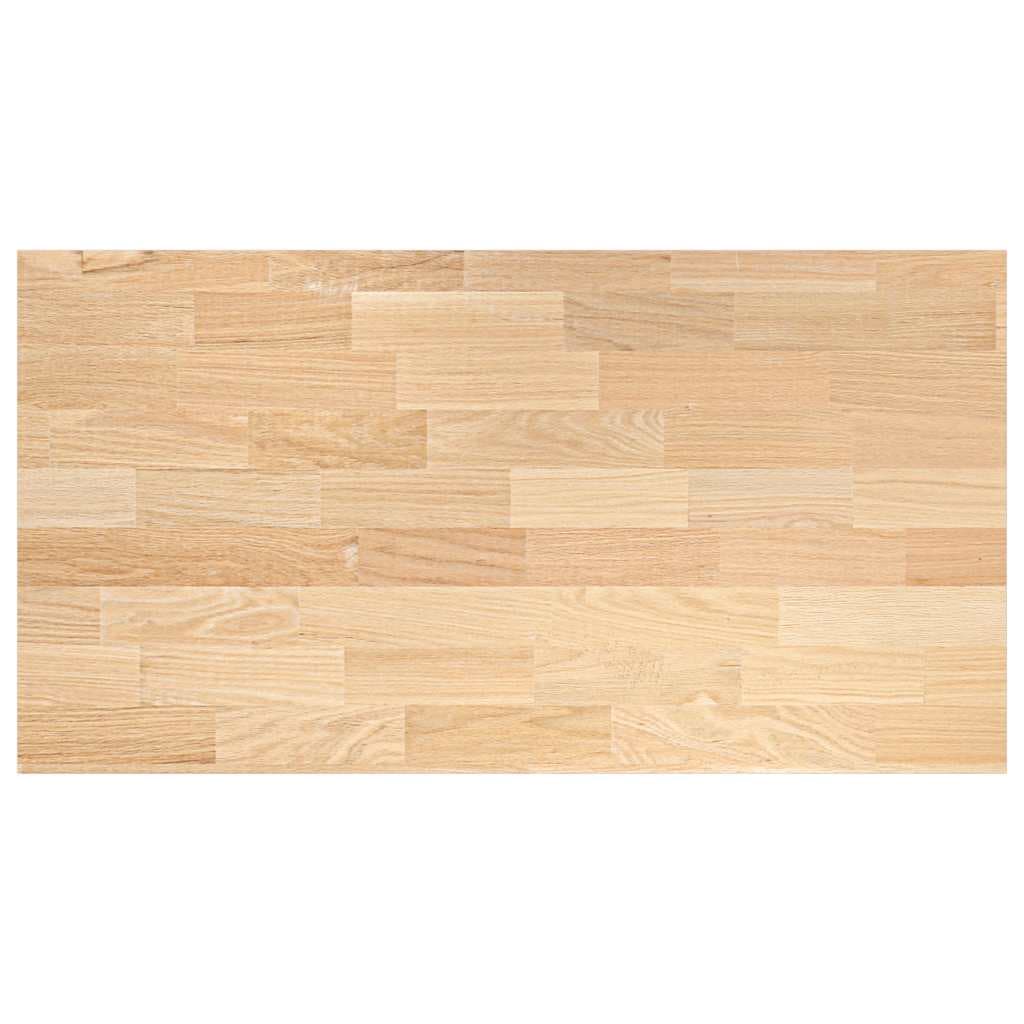 VidaXL Bancada de cozinha retangular 120x63,5x2,7 cm carvalho maciça