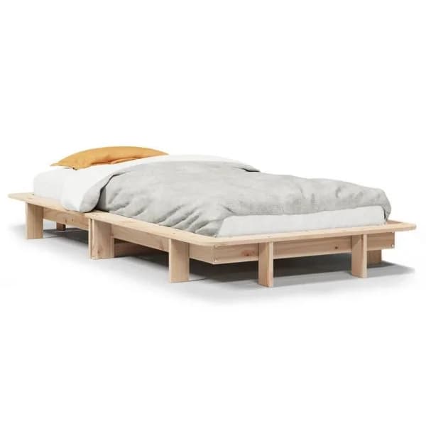 vidaXL Cama sem Colchão 90x200 cm Madeira de Pinho Maciça - 8721102851438