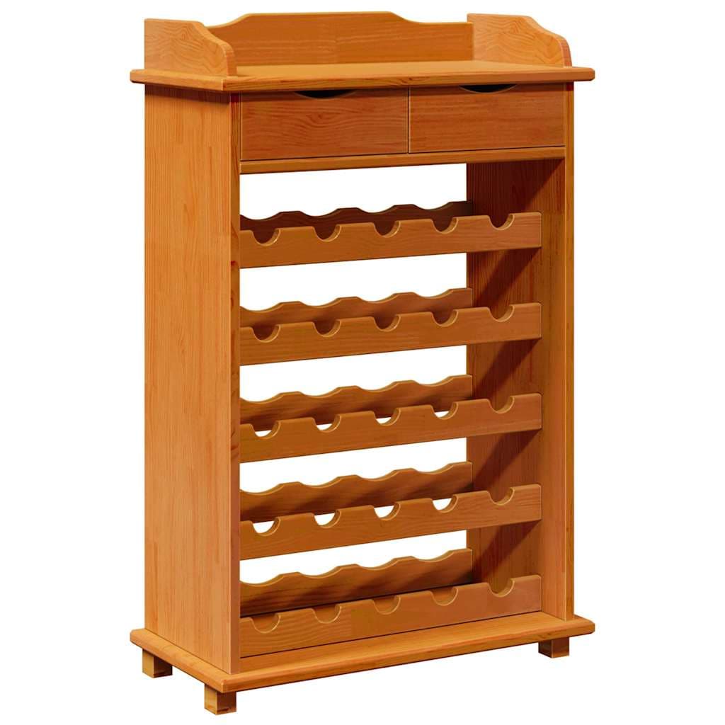 vidaXL Escorredor de Vinho Castanho 58 x 28 x 90 cm