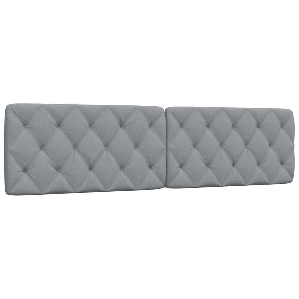 vidaXL Almofadão de Cabeceira 200 cm Tecido Cinzento-claro - 2973818692
