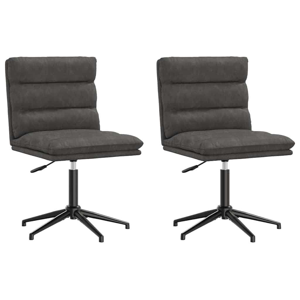 vidaXL Cadeiras de Jantar 2 Peças Couro Artificial Preto - 2821612005
