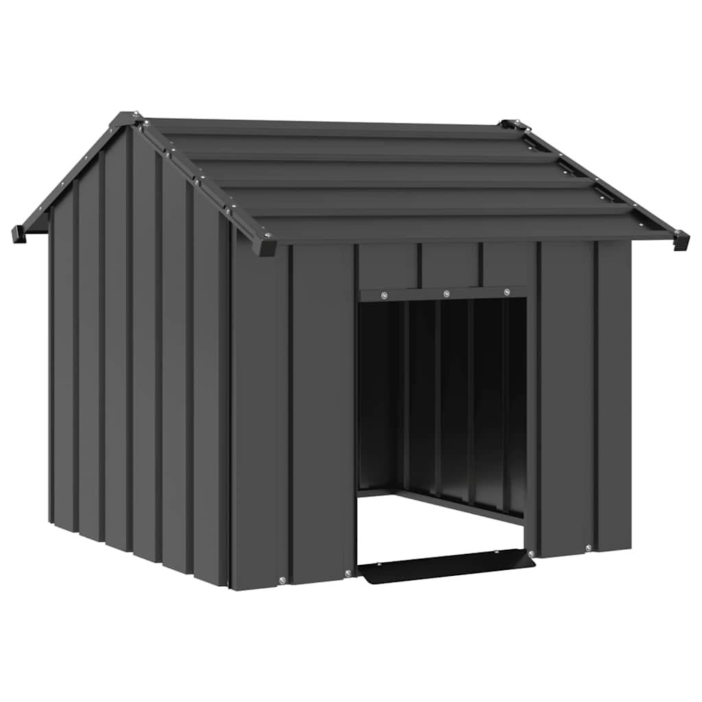 vidaXL Casota para cães com telhado 85x107x81 cm aço galvanizado