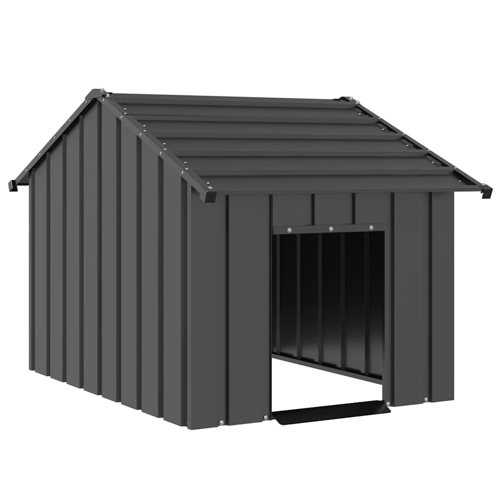 vidaXL Casota para cães com telhado 83x130x85 cm aço galvanizado