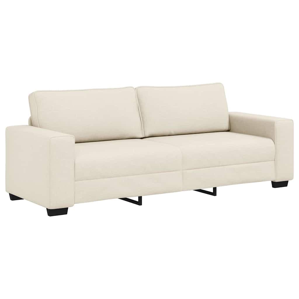 Sofá vidaXL de 3 Lugares 180 cm Linho - 3543375667